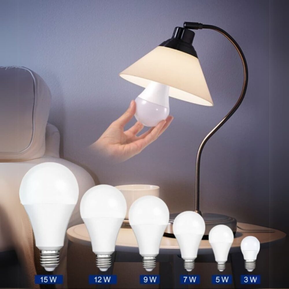 Bóng đèn led bulb tròn Kawaled từ 3W đến 15W lắp đặt đèn bàn tiện lợi