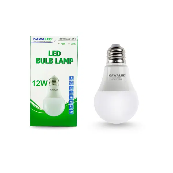 Bóng đèn led bulb tròn thân nhựa kawaled 12W