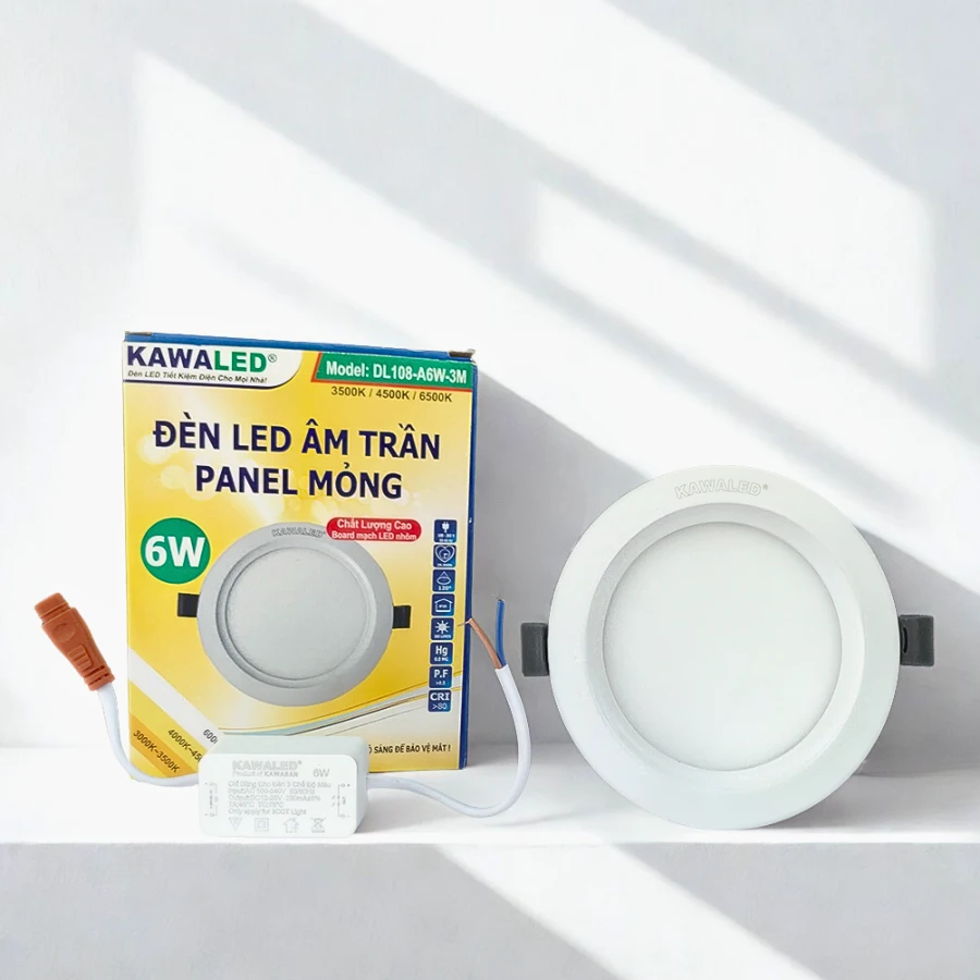 Đèn LED DL108-A6W-3M 6W kèm hộp chính hãng Kawaled