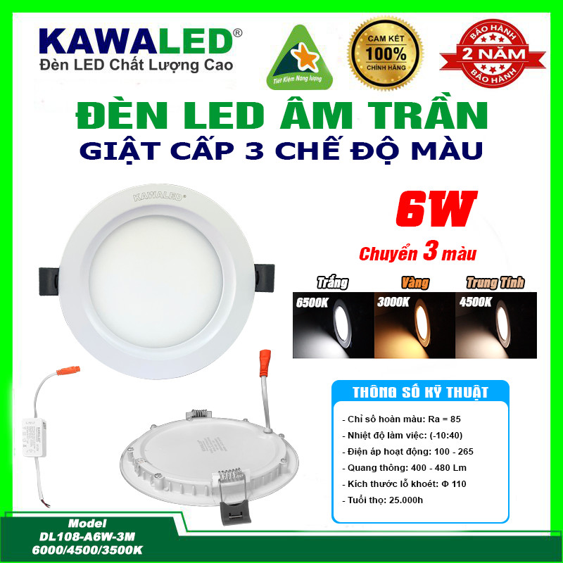 den-led-am-tran-mong-giat-cap-3-mau-dl108-a6w-3m