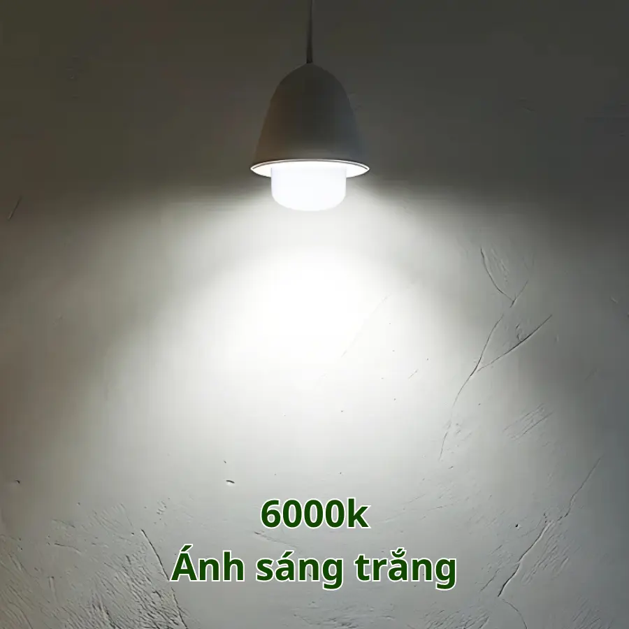 Mẫu đèn LED ánh sáng trắng 6000K cho không gian sáng rõ