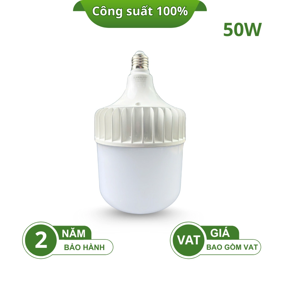 Đèn LED bulb trụ Kawaled TN140-50W chiếu sáng mạnh, tiết kiệm điện
