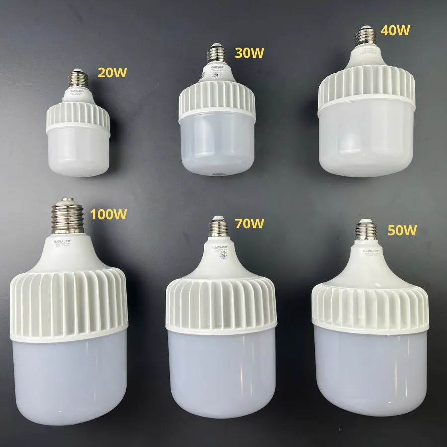 Bộ đèn LED bulb trụ Kawaled từ 20W đến 100W – tiết kiệm điện, chiếu sáng mạnh