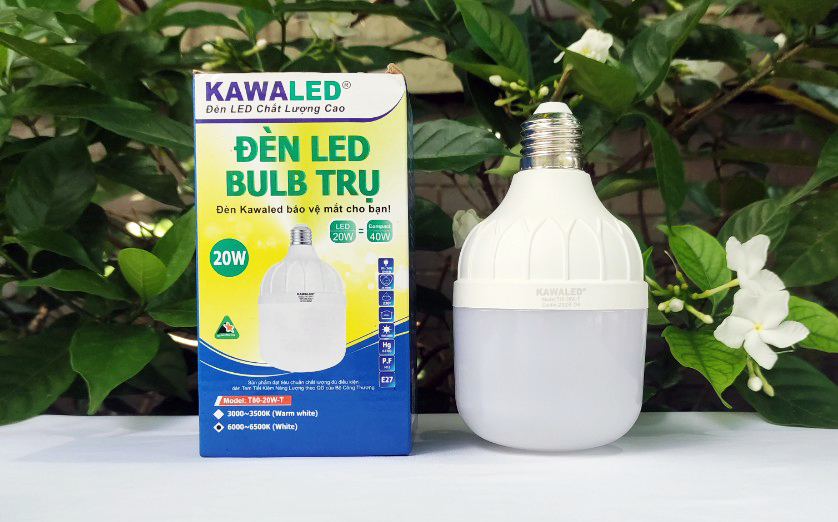 Đèn bulb trụ 20w ánh sáng trắng