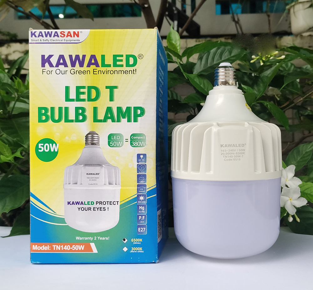 Đèn Led bulb trụ nhôm đúc TN140-50W Kawaled