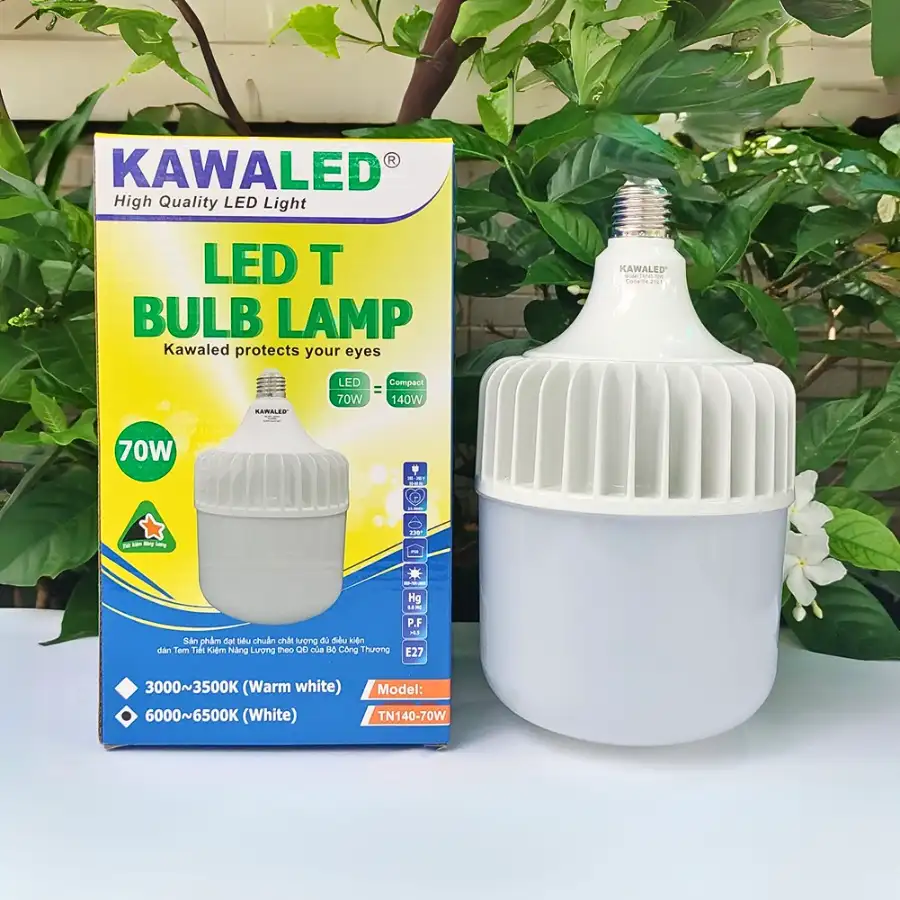 Đèn LED trụ nhôm 70W Kawaled kèm hộp sản phẩm chính hãng