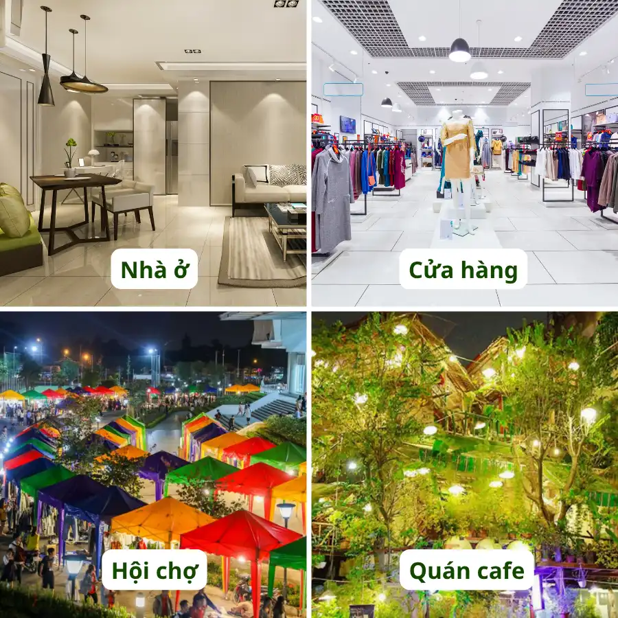 Bóng đèn LED bulb trụ TN dùng cho nhà ở, cửa hàng, hội chợ và quán cafe