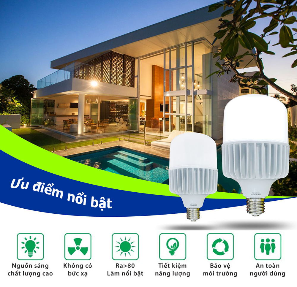 Ưu điểm đèn bulb trụ Kawaled 