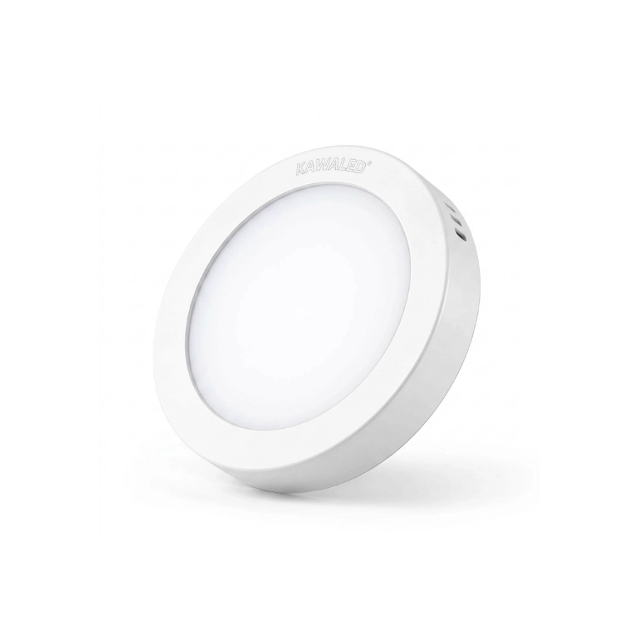 Đèn LED nổi trần tròn KAWALED thiết kế mỏng hiện đại góc nghiêng 45 độ