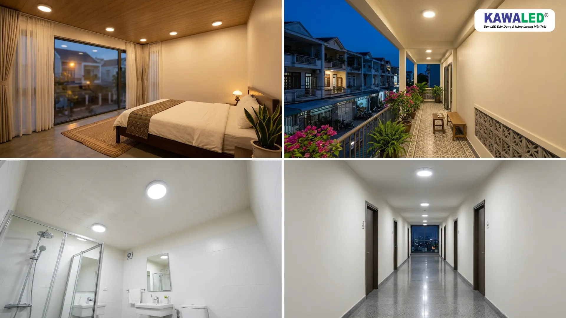 Đèn LED nổi trần dùng cho phòng ngủ ban công nhà vệ sinh và hành lang