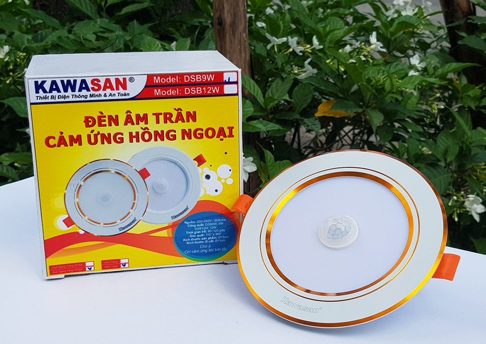 Đèn Led âm trần cảm ứng hồng ngoại DSB