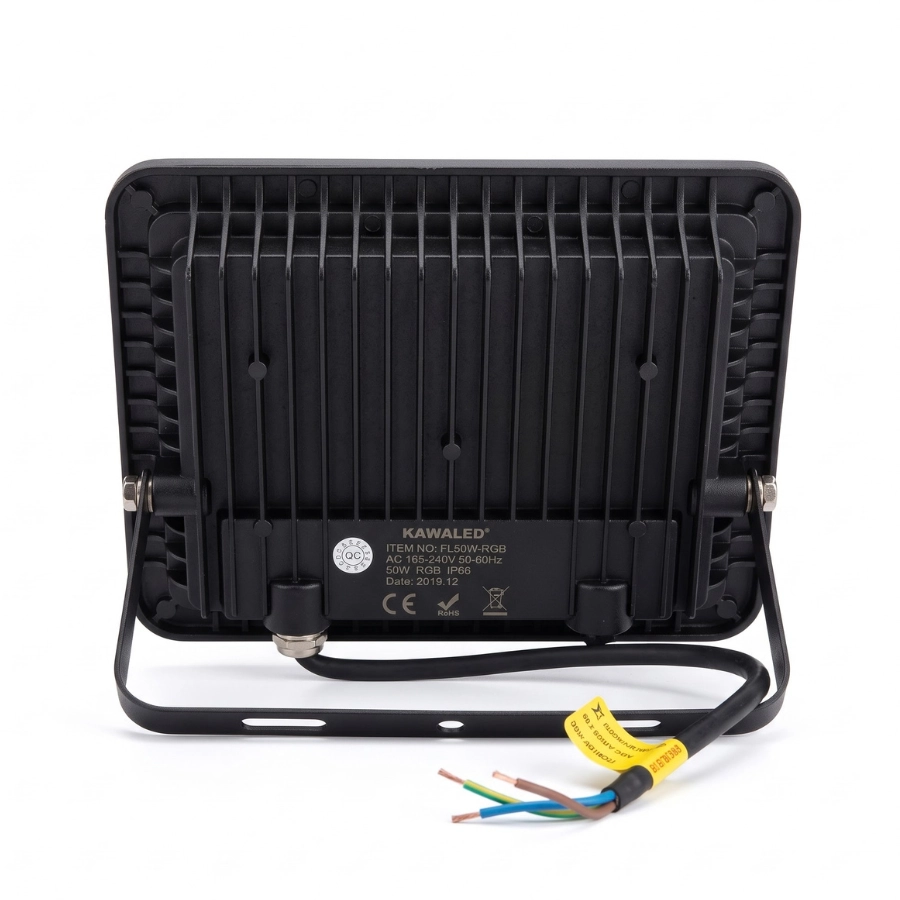 Mặt sau đèn pha đổi màu KAWALED FL50W-RGB 50W IP66