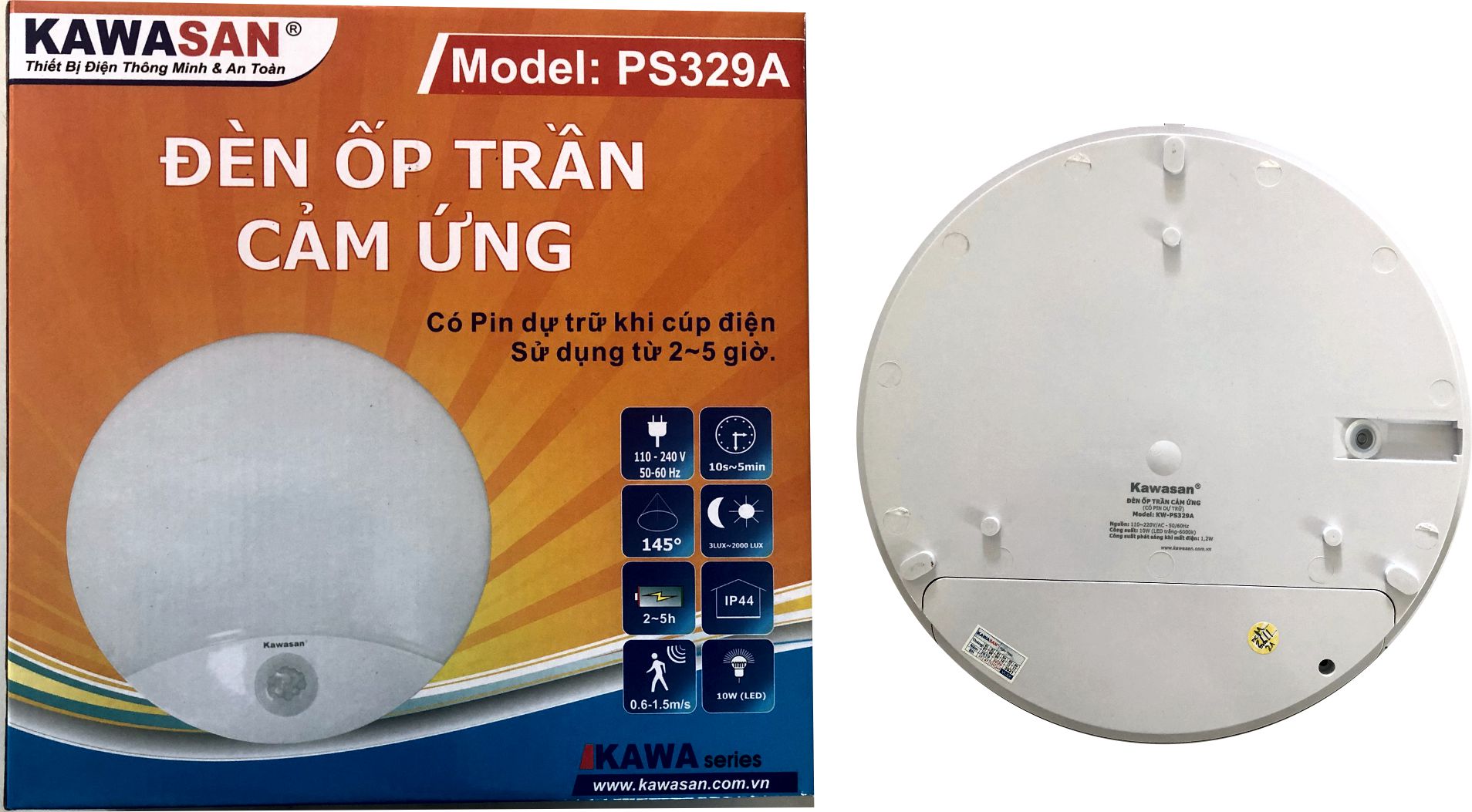 Đèn ốp trần cảm ứng PS329A-10W