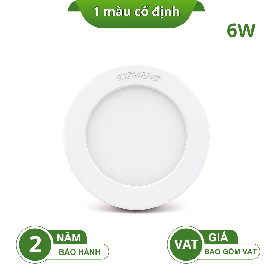 Đèn LED nổi trần tròn NT120-6W bảo hành 2 năm