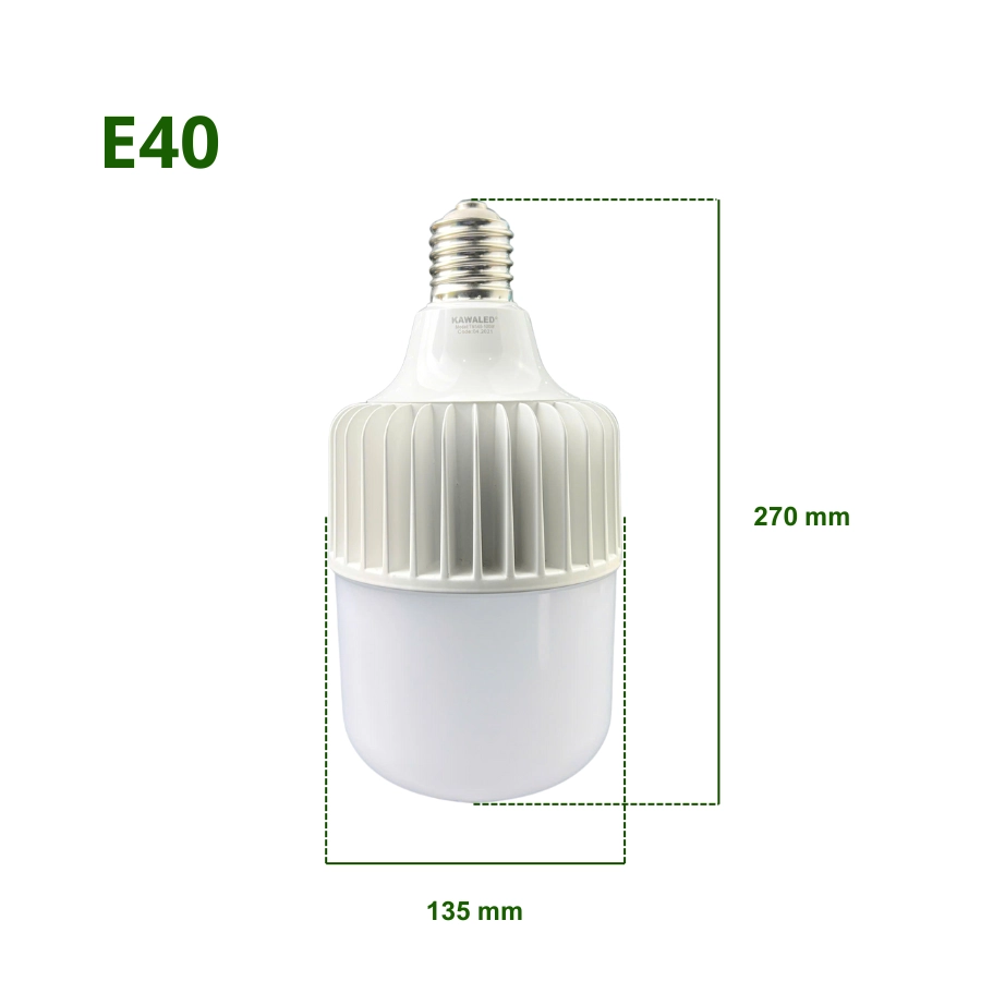 đèn LED bulb trụ 100W Kawaled đui E40 kích thước 135x270mm