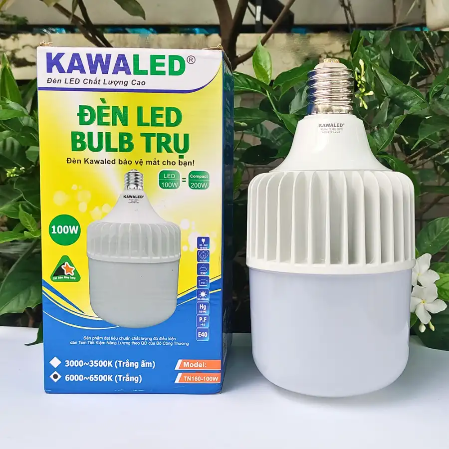 đèn LED 100W Kawaled đi kèm hộp đóng gói chính hãng