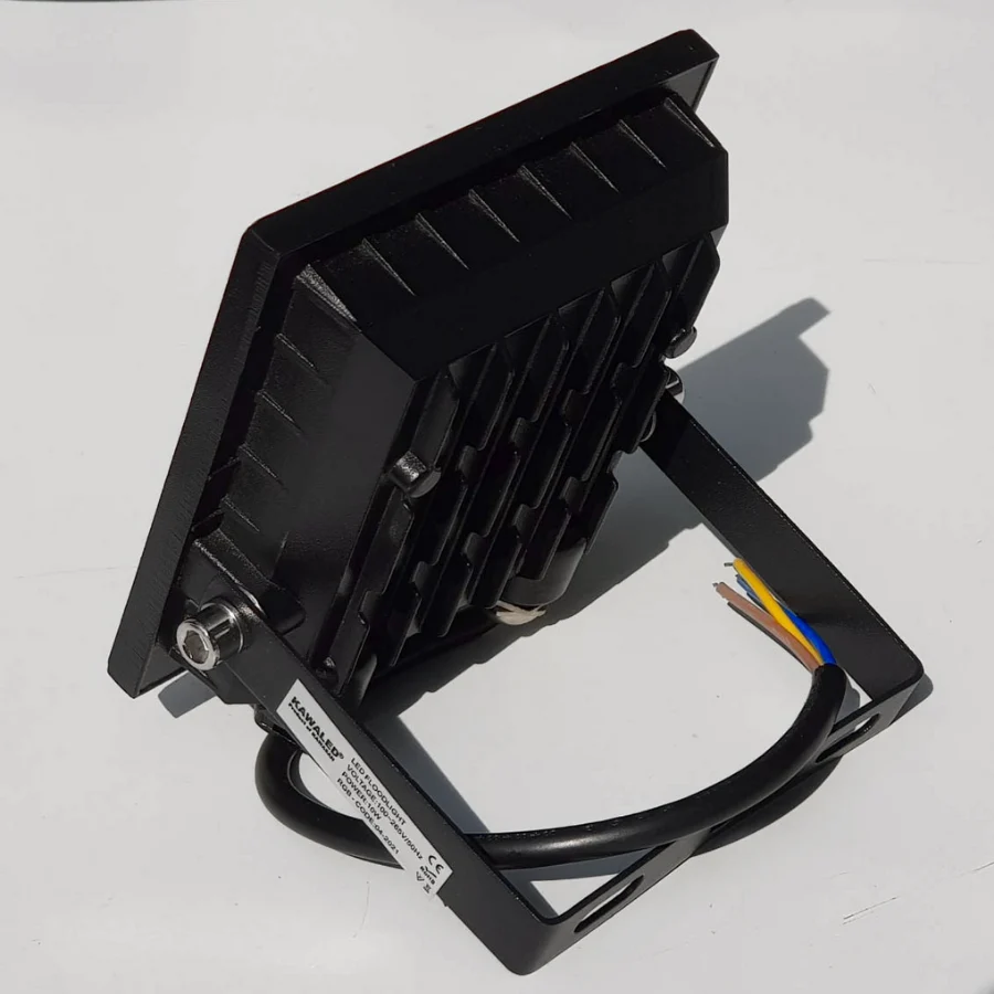 Mặt sau đèn pha đổi màu 10W FL10W-RGB2 với thân nhôm tản nhiệt bền bỉ ngoài trời