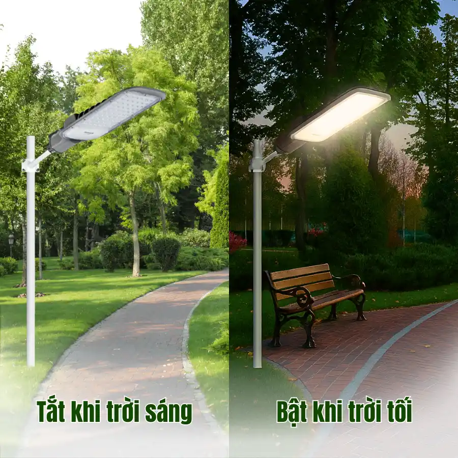 Đèn led đường phố cảm ứng ánh sáng SST Kawaled tự bật khi trời tối, tự tắt khi trời sáng