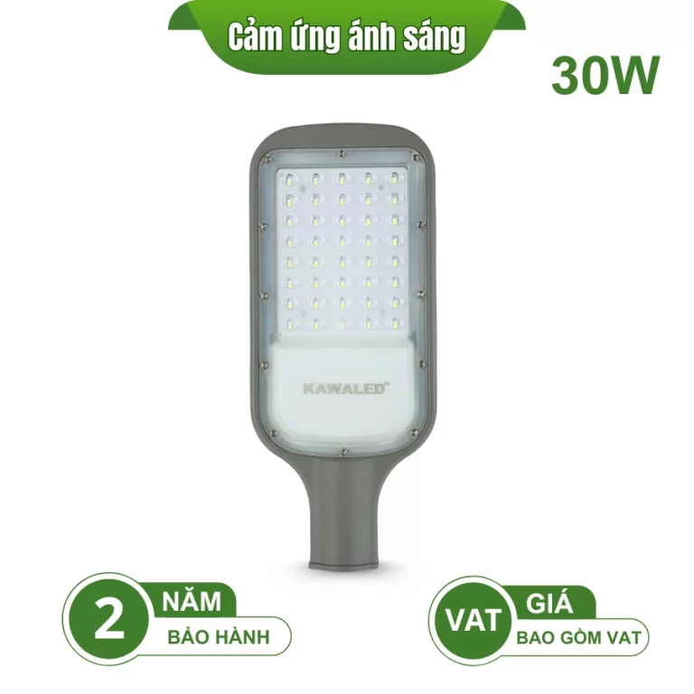 Đèn đường LED SST-30W cảm ứng ánh sáng, bảo hành 2 năm, giá bao gồm VAT