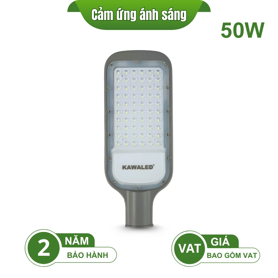 Đèn LED đường phố SST-50W Kawaled cảm ứng ánh sáng, bảo hành 2 năm