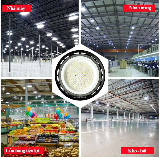 Đèn Led nhà xưởng được ứng dụng rộng rãi ở nhiều khu vực