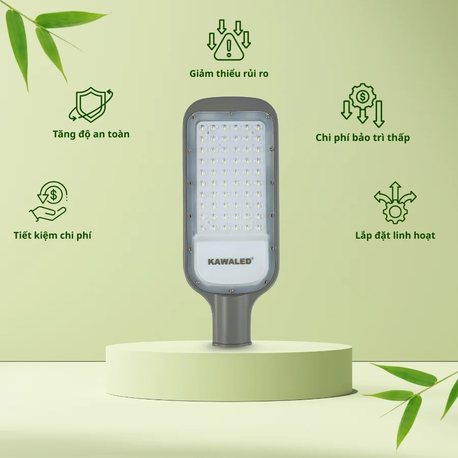 Lợi ích đèn LED đường phố 50W cảm ứng ánh sáng Kawaled SST