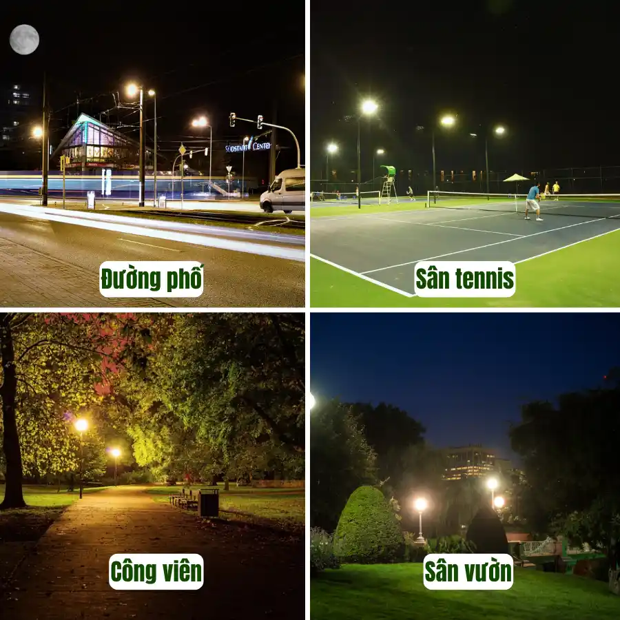  Ứng dụng đèn led đường phố SST30W Kawaled tại sân vườn, công viên, đường phố