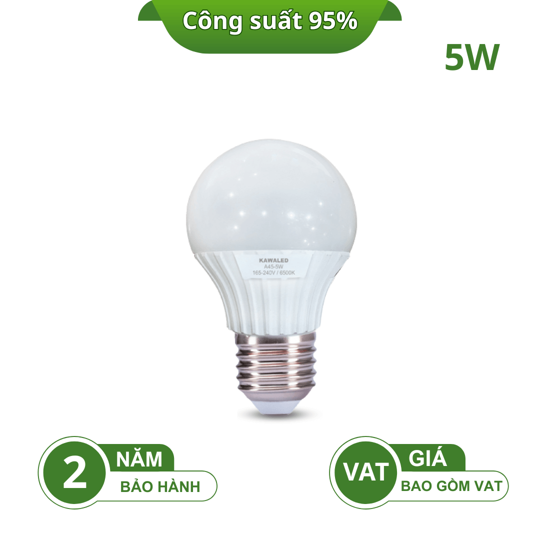 Bóng đèn led bulb Kawaled A45-5W – ánh sáng trắng