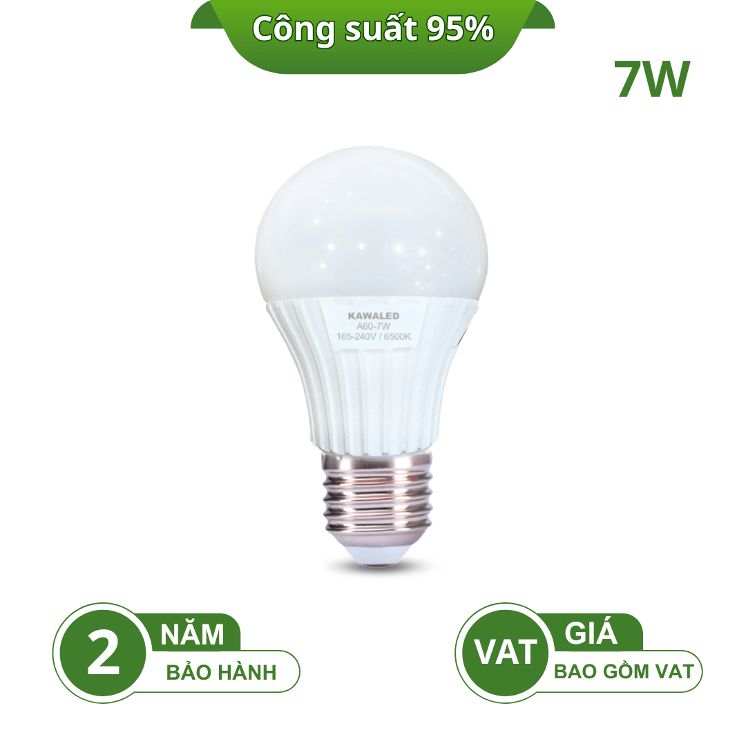 Bóng đèn led bulb Kawaled 7W – chiếu sáng tiết kiệm điện
