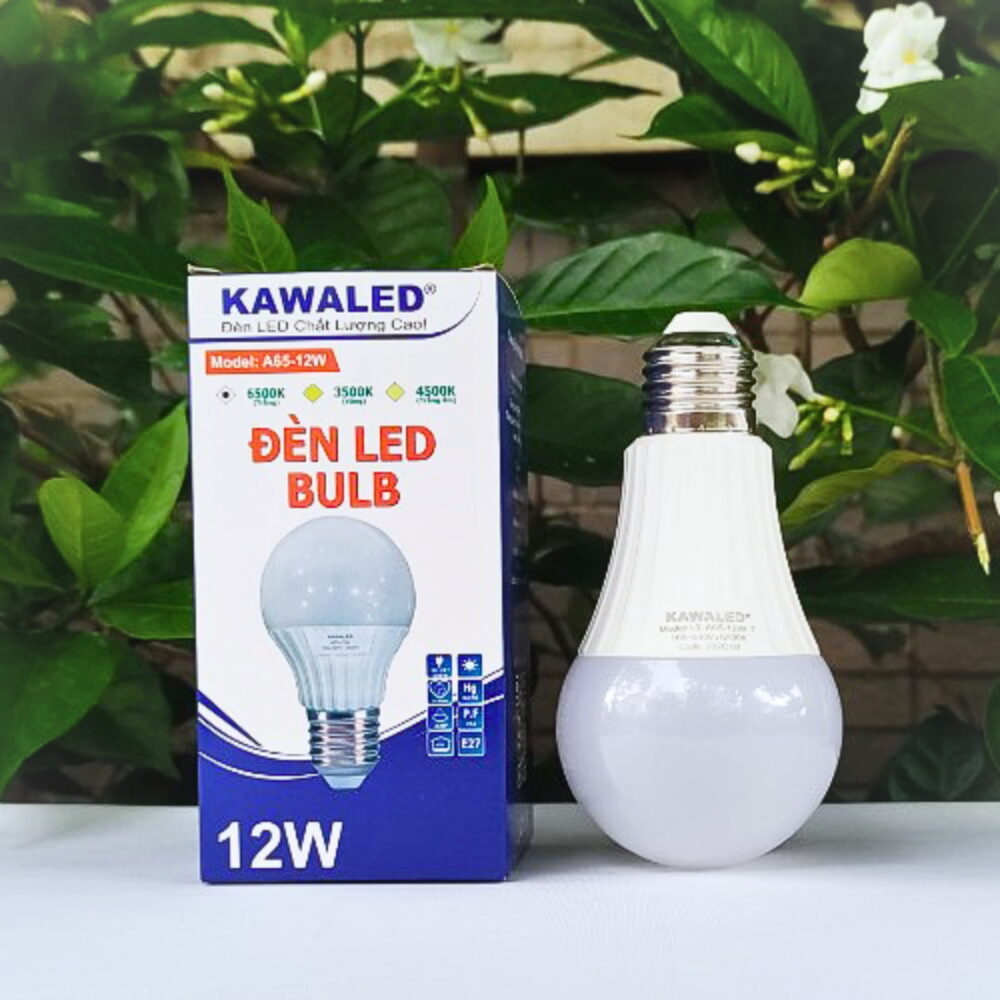 Bóng đèn led bulb Kawaled 12W kèm hộp sản phẩm
