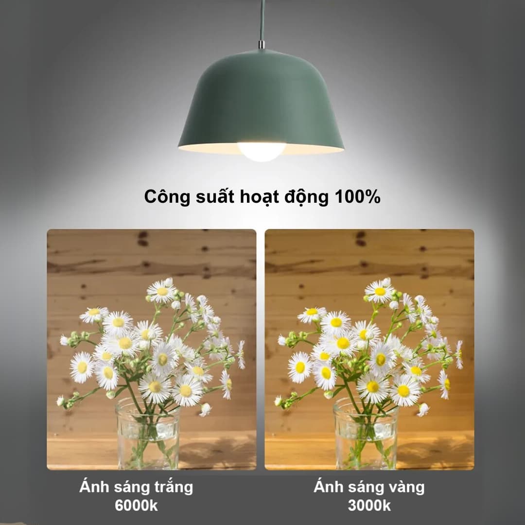 Hai màu ánh sáng 6000K và 3000K của đèn LED bulb Kawaled