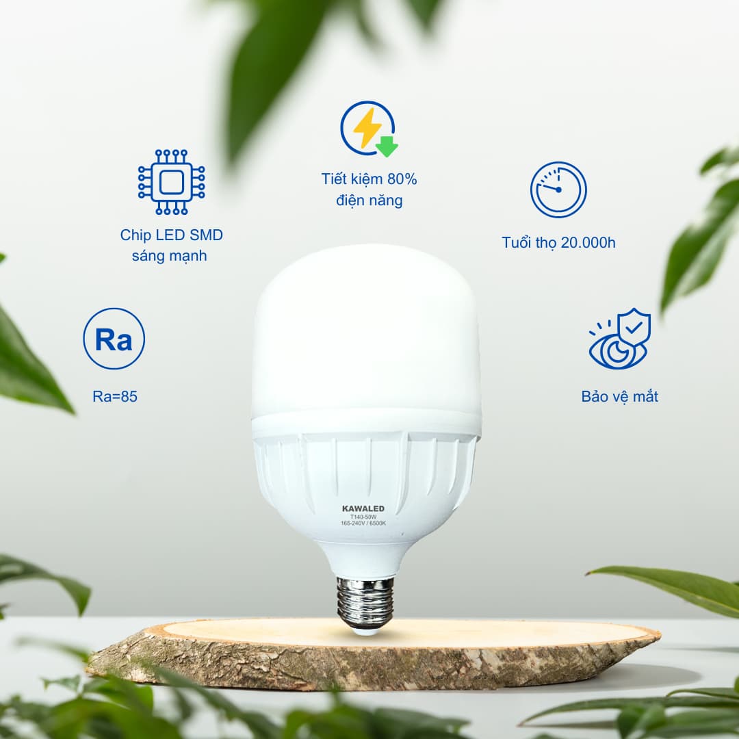 Ưu điểm nổi bật của bóng đèn LED bulb tròn Kawaled