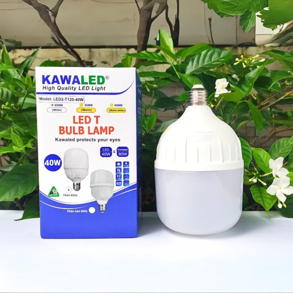 Bóng đèn LED trụ Kawaled T120 40W dùng ngoài trời
