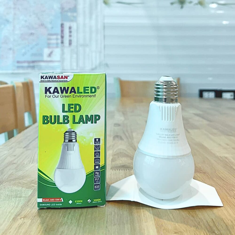 Đèn LED bulb 15W Kawaled ảnh thực tế