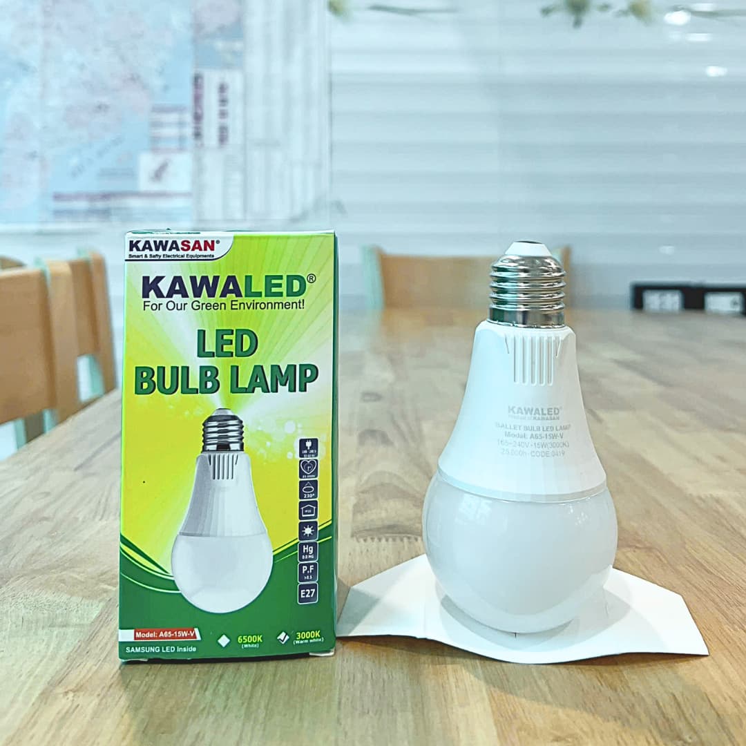 Bóng đèn LED bulb tròn 15W – Hình chụp thật