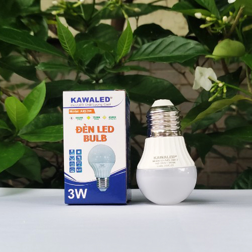 Đèn Led bulb tròn thân nhựa 3w