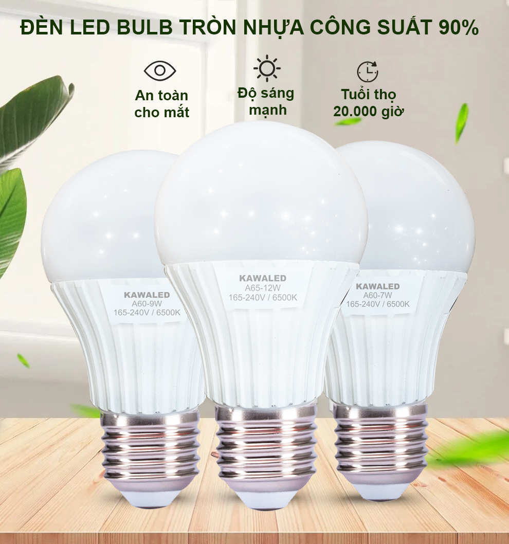 Đèn led bulb tròn Kawaled với nhiều ưu điểm nổi bật