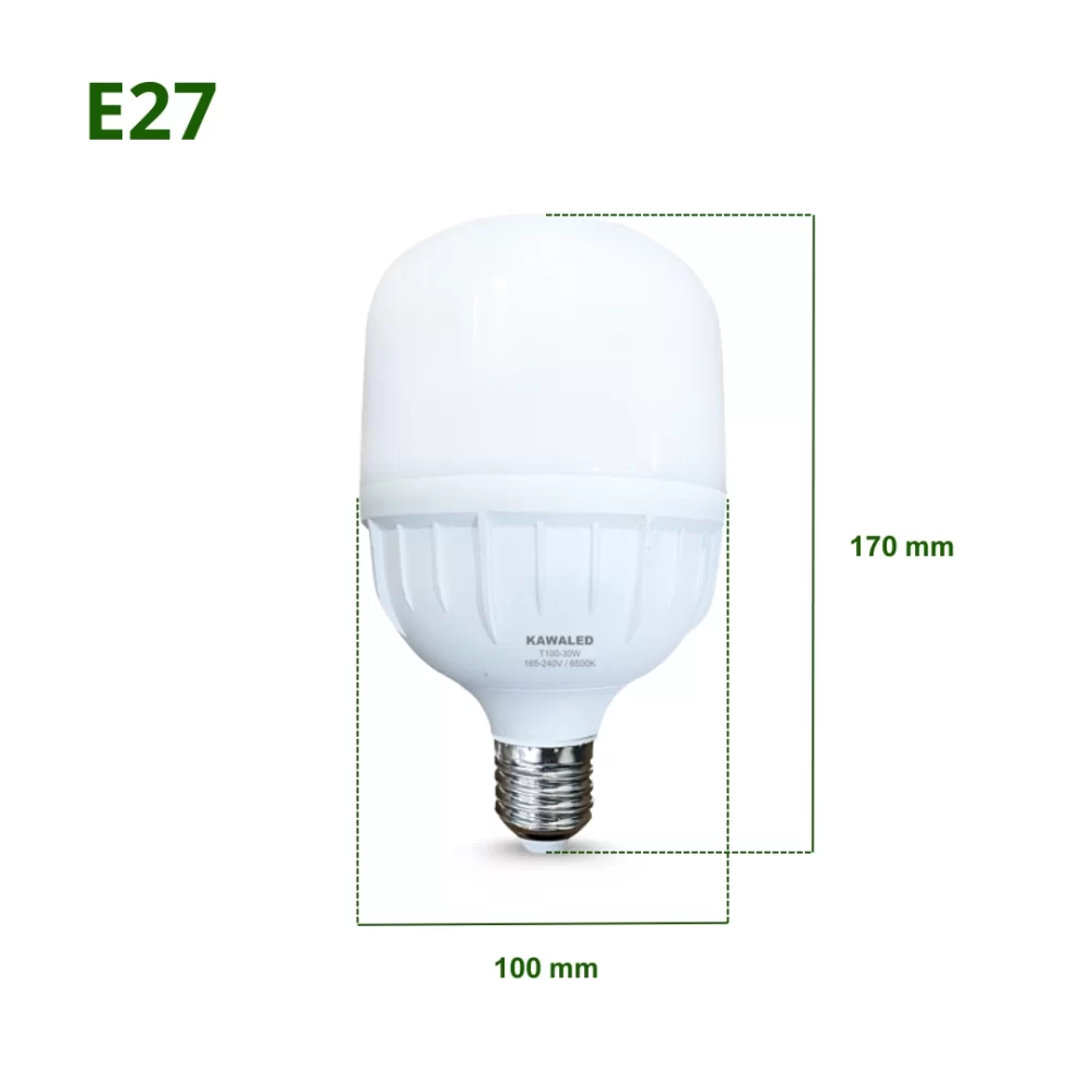 Kích thước bóng đèn LED bulb trụ Kawaled 30W