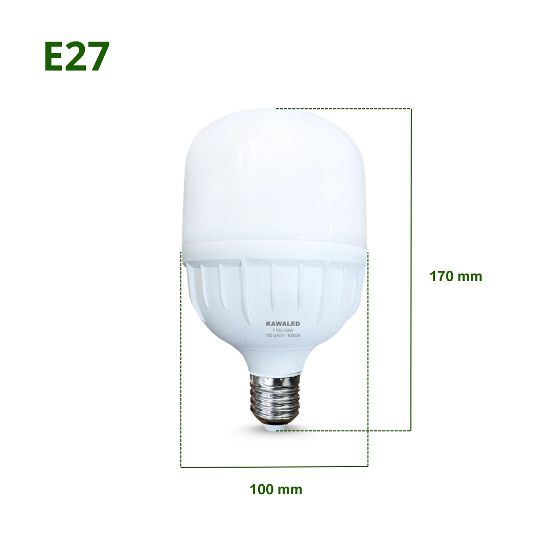 Kích thước bóng đèn LED bulb trụ Kawaled 30W