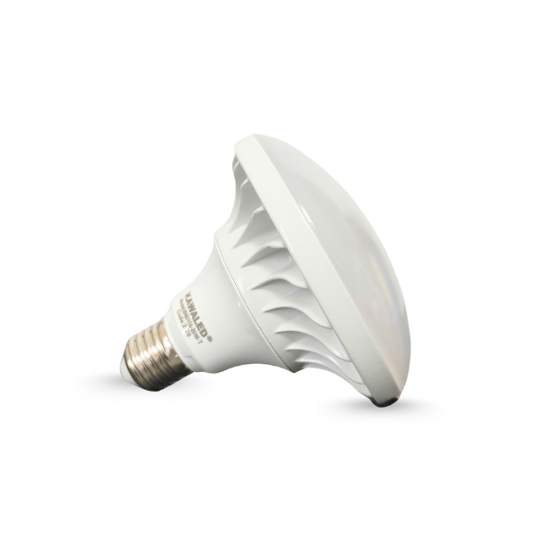đèn led ufo Kawaled 40W chụp góc nghiêng, tản nhiệt nhôm