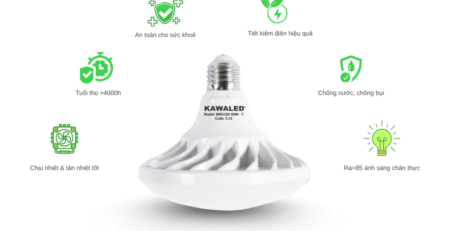 Ưu điểm đèn LED UFO Kawaled – tiết kiệm, bền bỉ, chống nước