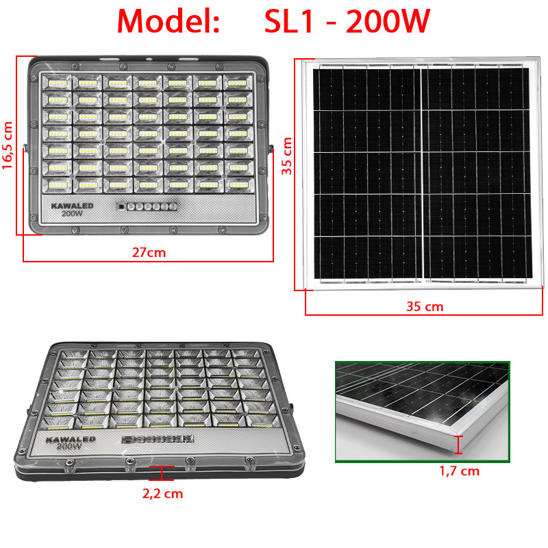 Kích thước đèn pha SL1