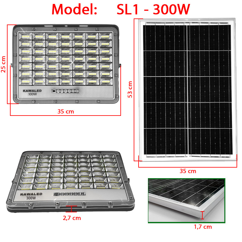 Kích thước đèn pha SL1