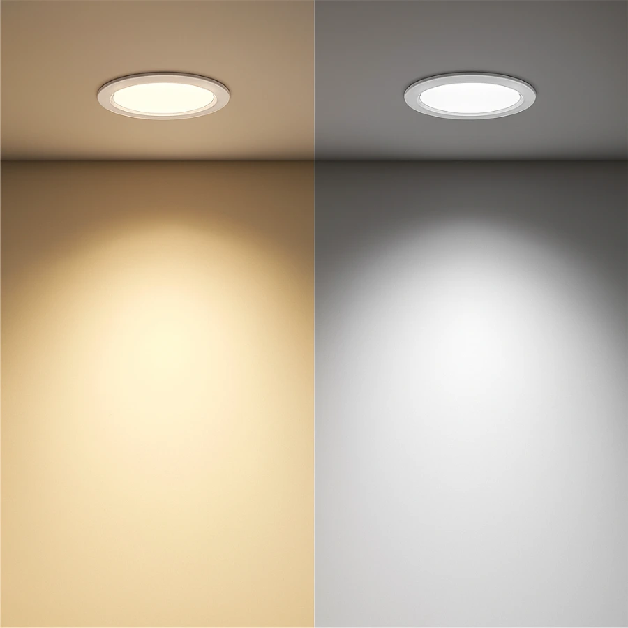 So sánh ánh sáng vàng và trắng của đèn LED âm trần panel