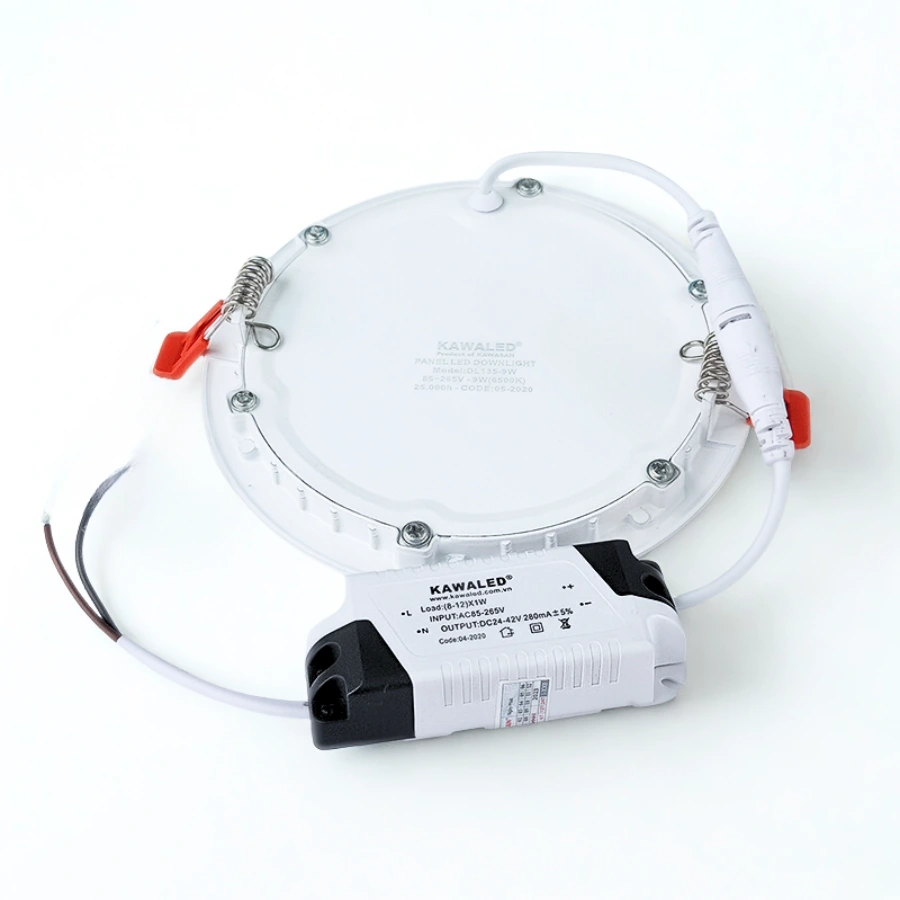 Mặt sau đèn LED âm trần panel DL135 9W