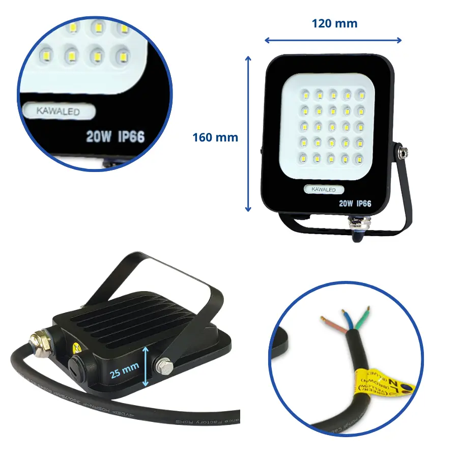 đèn pha led tổ ong 