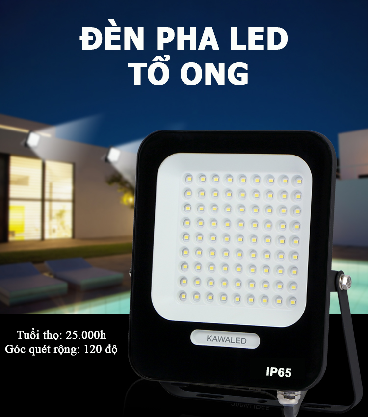 Đèn pha led tổ ong Kawaled