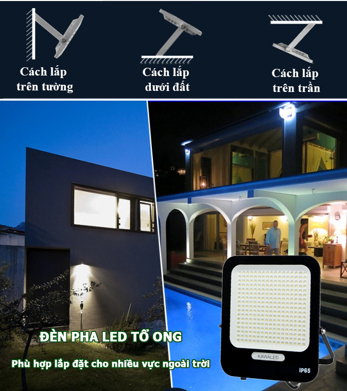 Ứng dụng của đèn led pha tổ ong