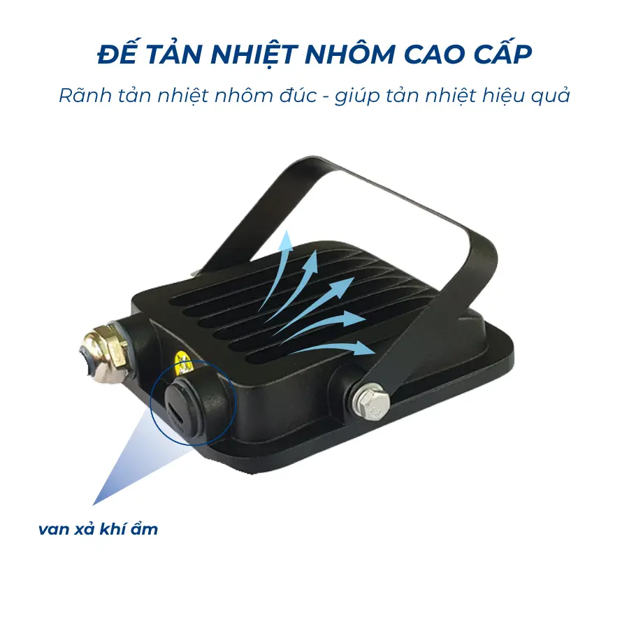 Đèn pha LED tổ ong Kawaled LED2-FL10W với đế tản nhiệt nhôm đúc cao cấp