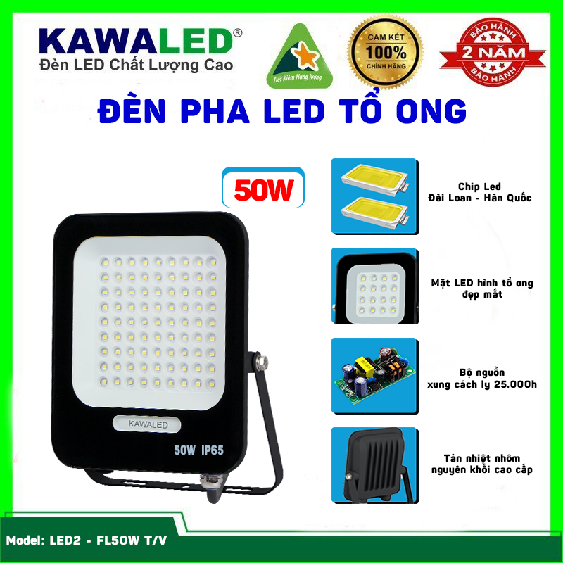 Đèn pha led tổ ong cao cấp LED2-FL